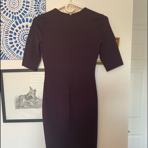 Stunning Deep Purple Fitted Babaton Dress - Picture 2 of 5